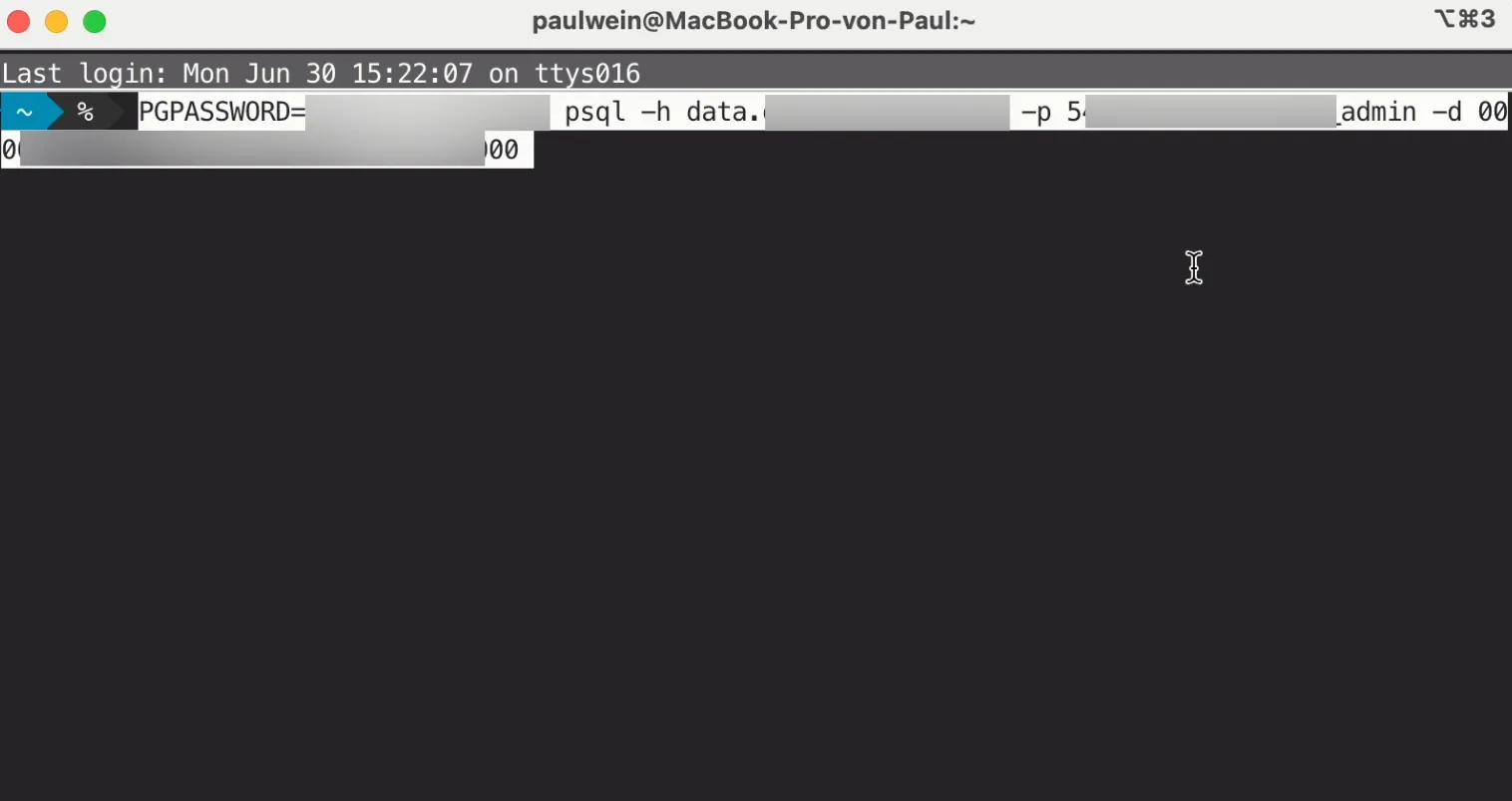 Paste the connection string in DBeaver